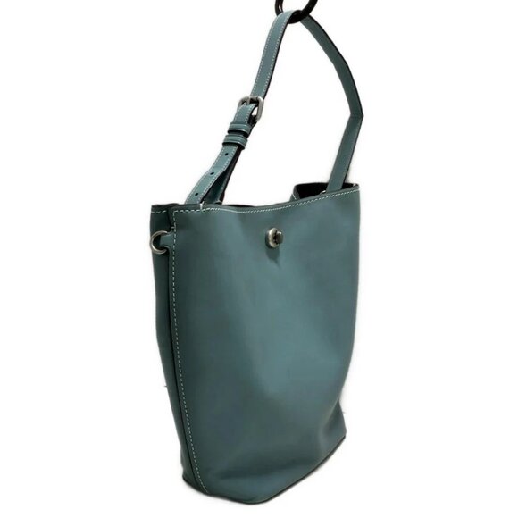 COACH - 58017 Light Blue Leather Shoulder Bag - Picture 2 of 8